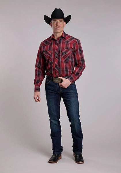 Roper 3275 Plaid (Red/Black) - Men&