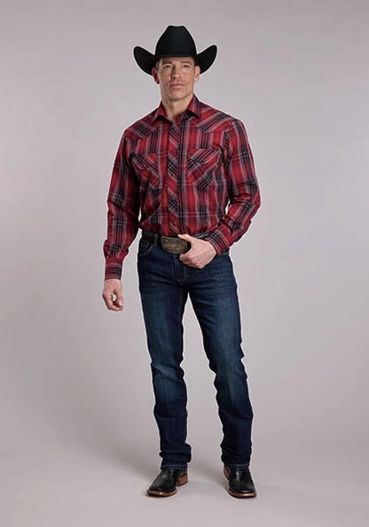 Roper 3275 Plaid (Red/Black) - Men&