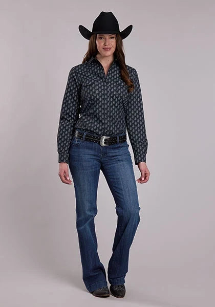 Roper 3270 Paisley (Black/Grey) - Women&