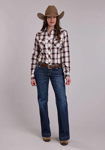 Roper 3279 Plaid (Wine/Black/Tan) - Women&