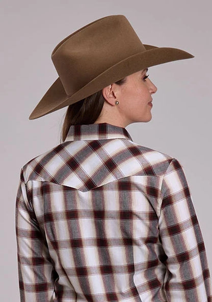 Roper 3279 Plaid (Wine/Black/Tan) - Women&