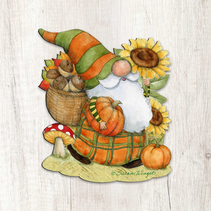 Fall Gnome Outdoor Garden Decor Set of 3 by Susan Winget - Thanksgiving Decor - 8471250M-S3-SW
