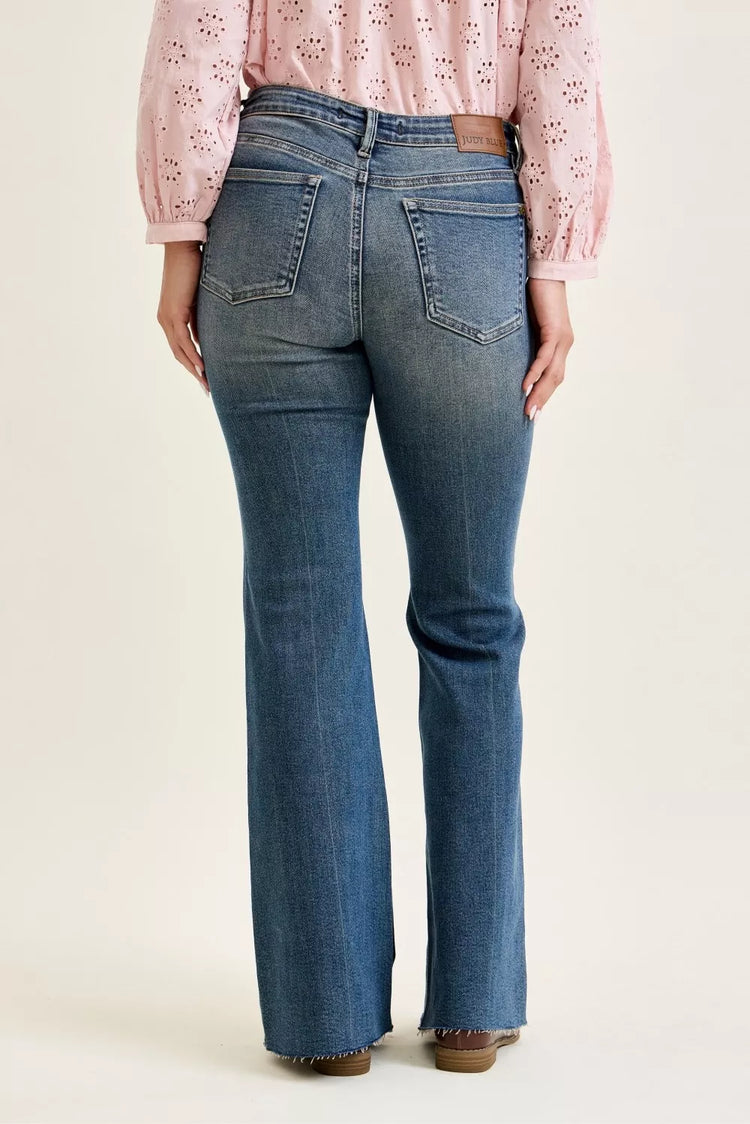 Judy Blue Mid Rise Flare Jeans 