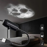 Halloween Moon Projector Light – USB Rotatable Decor