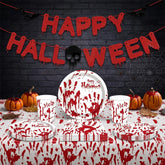 Bloody Handprint Halloween Tableware – Horror Party Set