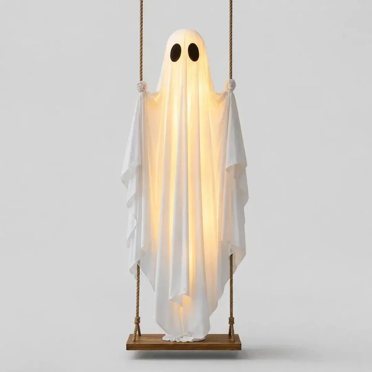 Halloween Swing Ghost Decor – Luminous Hanging Prop