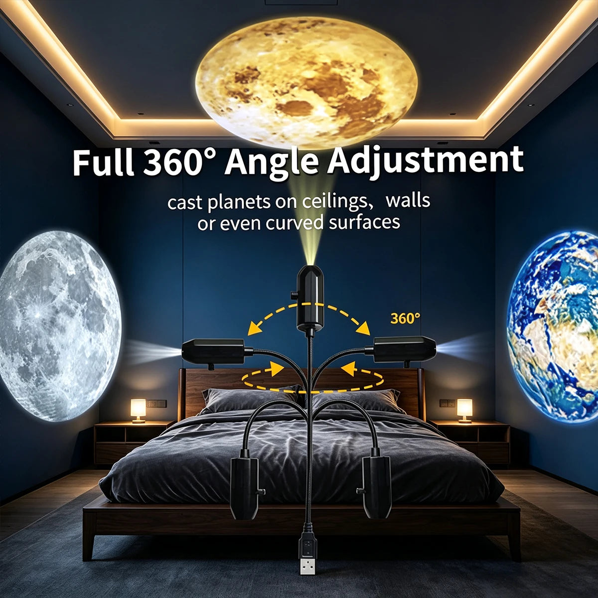 Halloween LED Projection Light – Pumpkin Planet Decor