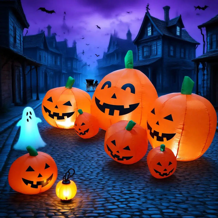 Halloween Inflatable Pumpkin – Family Lawn & Yard Decor