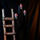 Halloween Hanging Ghost Skeleton – Long Hair Horror Prop