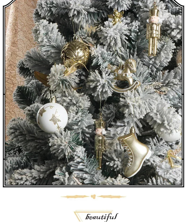 Christmas Ornaments Set – Red, Green & Gold Holiday Decorv