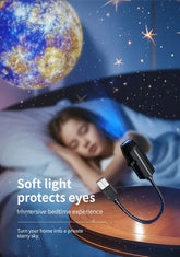 Halloween Moon Projector Light – USB Rotatable Decor