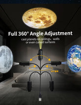 Halloween Moon Projector Light – USB Rotatable Decor
