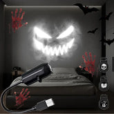 Halloween Moon Projector Light – USB Rotatable Decor