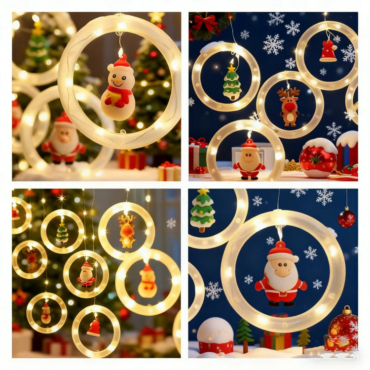 LED Santa Claus Curtain Light – Christmas Decor