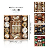 Christmas Ornaments Set – Red Green Gold Holiday Decorations
