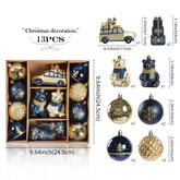 Christmas Ornaments Set – Red, Green & Gold Holiday Decorv