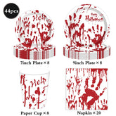 Bloody Handprint Halloween Tableware – Horror Party Set