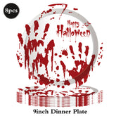 Bloody Handprint Halloween Tableware – Horror Party Set