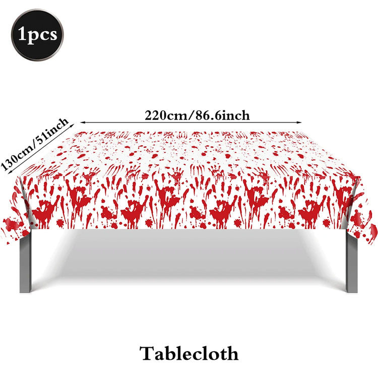 Bloody Handprint Halloween Tableware – Horror Party Set