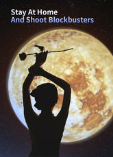 Halloween Moon Projector Light – USB Rotatable Decor