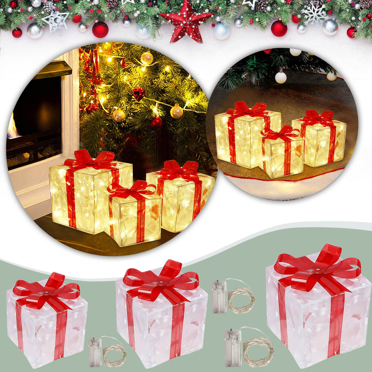 Christmas Glowing Gift Box – Outdoor Christmas Decor