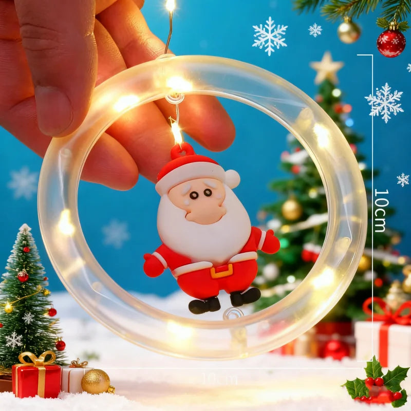 LED Santa Claus Curtain Light – Christmas Decor