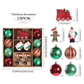 Christmas Ornaments Set – Red, Green & Gold Holiday Decorv