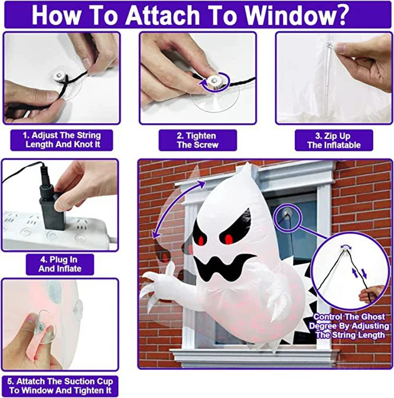 Halloween Inflatable Ghost – 1.4M Outdoor Decoration