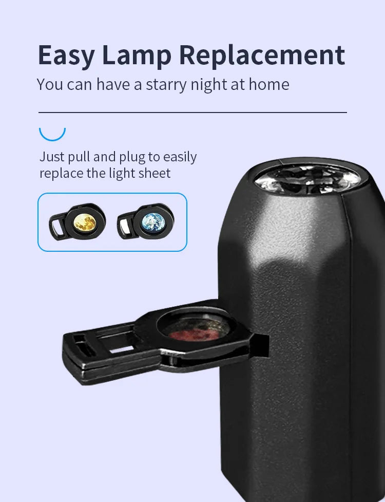 Halloween Moon Projector Light – USB Rotatable Decor