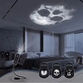 Halloween Moon Projector Light – USB Rotatable Decor