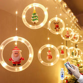 LED Santa Claus Curtain Light – Christmas Decor