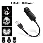 Halloween Moon Projector Light – USB Rotatable Decor