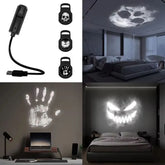 Halloween Moon Projector Light – USB Rotatable Decor