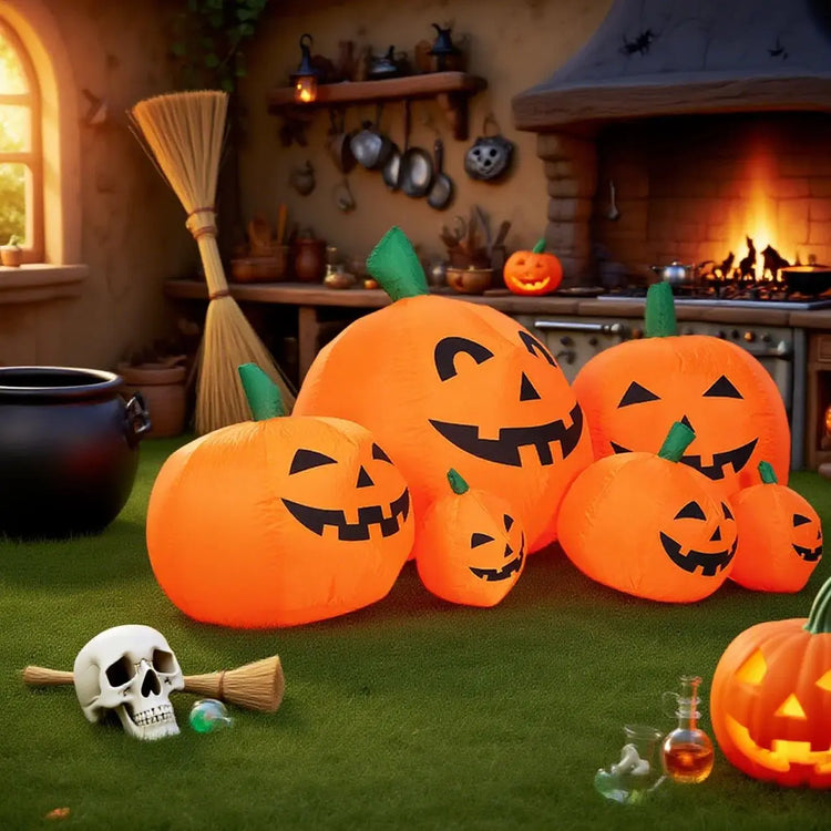 Halloween Inflatable Pumpkin – Family Lawn & Yard Decor