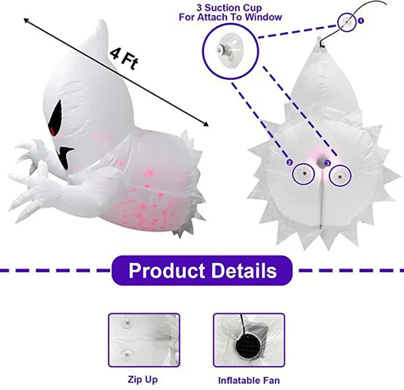 Halloween Inflatable Ghost – 1.4M Outdoor Decoration
