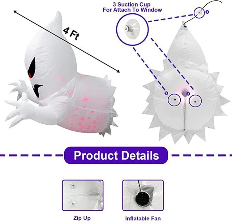 Halloween Inflatable Ghost – 1.4M Outdoor Decoration