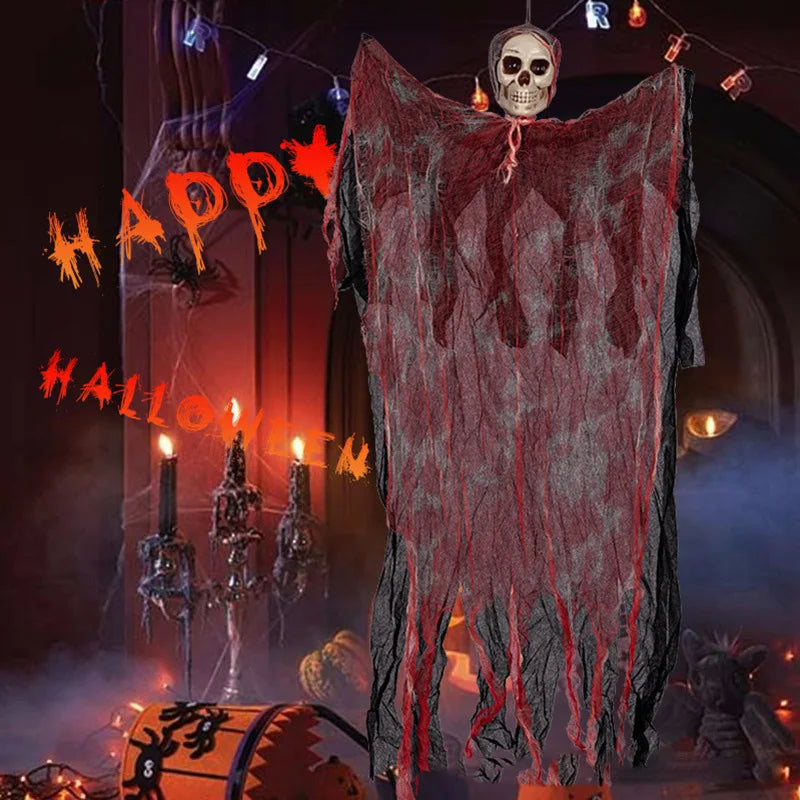 Halloween Hanging Skeleton Decor – 90CM Ghost Prop