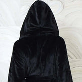 Women Plush Hooded Robe – Spa Comfort