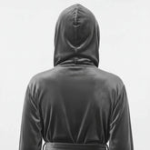 Women Plush Hooded Robe – Spa Comfort