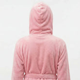 Women Plush Hooded Robe – Spa Comfort