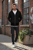 Black Zip-Up Hoodie - Streetwear