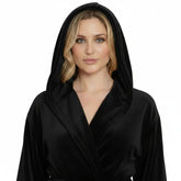 Women Plush Hooded Robe – Spa Comfort