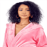 Women Plush Hooded Robe – Spa Comfort