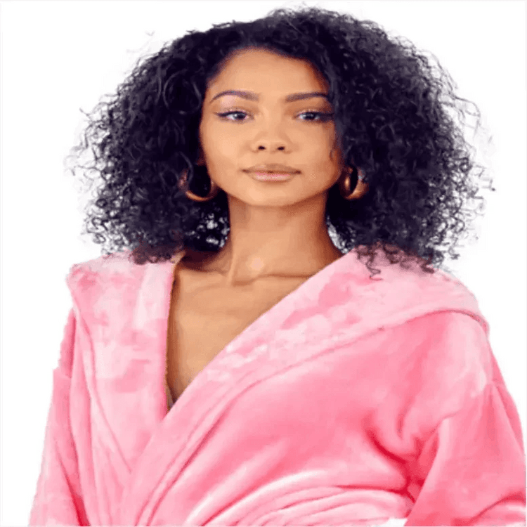 Women Plush Hooded Robe – Spa Comfort