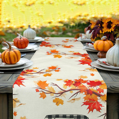 Soyezletop Thanksgiving Decor Set 5pcs Pillows 18x18in &amp; Table Runner